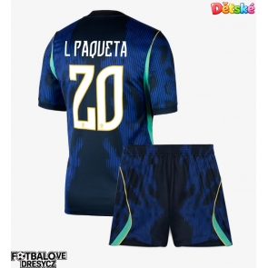 Brazílie Lucas Paqueta #20 Dětské Venkovní dres komplet MS 2026 Krátký Rukáv (+ trenýrky)